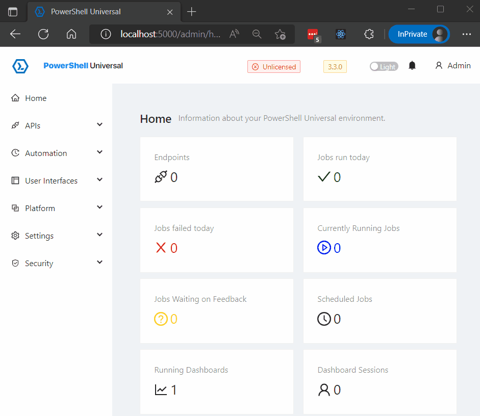 Install License PowerShell Universal