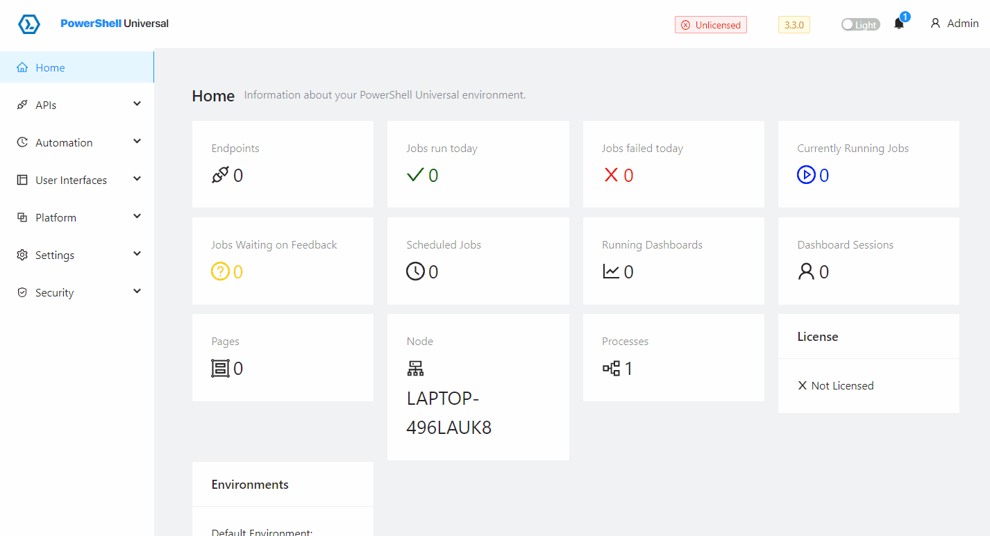 Universal Dashboard